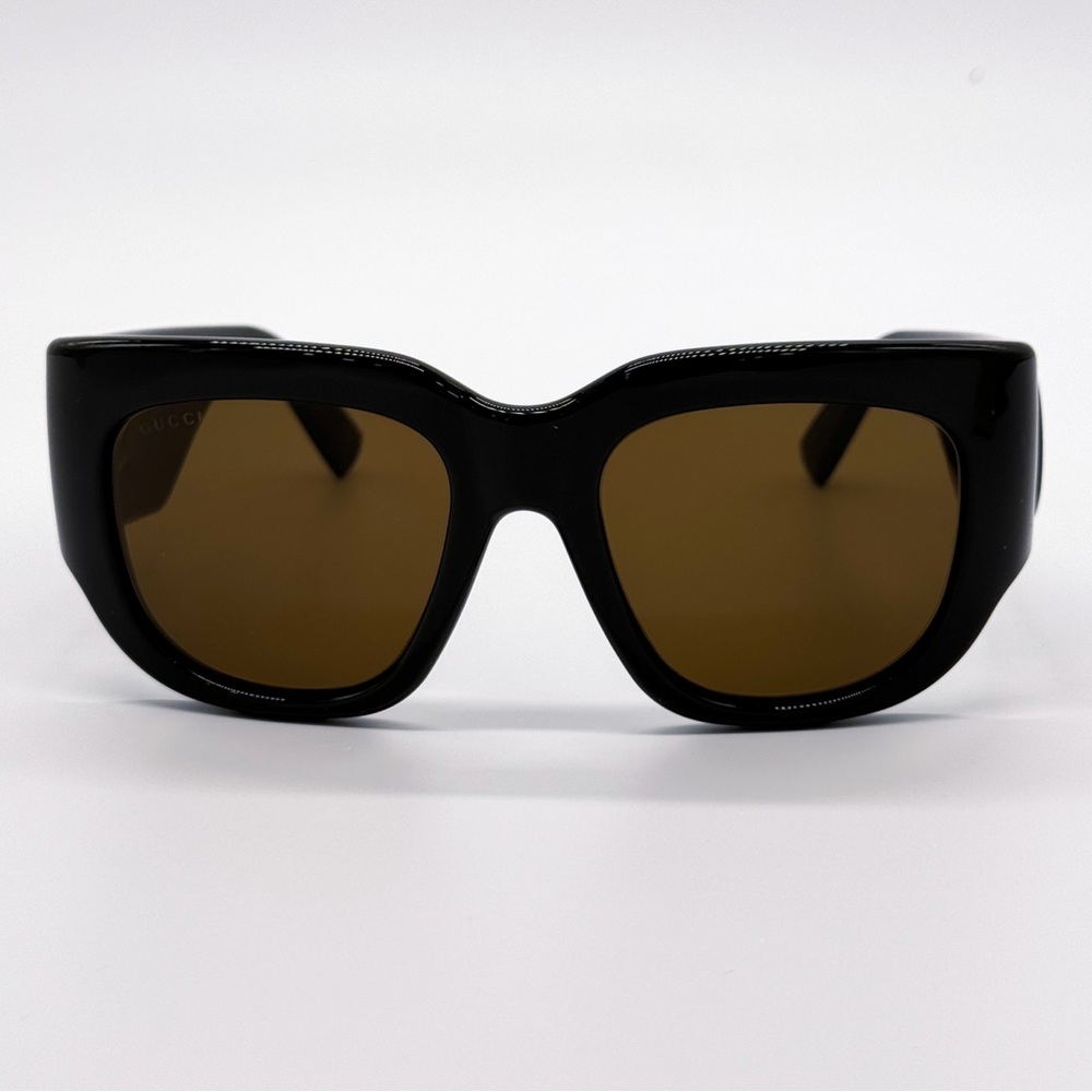 NEW GUCCI GG1545S 002 OVERSIZED BROWN WOMEN SUNGLASSES GUCCI - Picture 5 of 9
